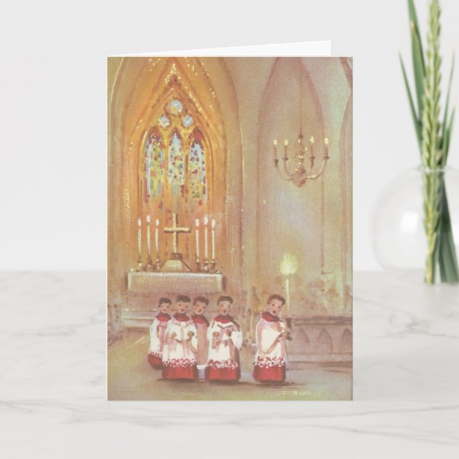 Weihnachtschor Feiertagskarte (Vorderseite)