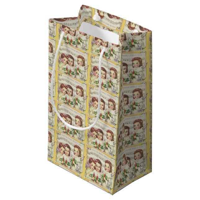 Weihnachtschor Kleine Geschenktüte (Vorderseite Schrägansicht)