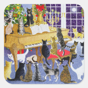 Weihnachtschor Quadratischer Aufkleber