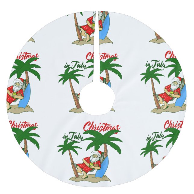 Weihnachtsclaus Polyester Weihnachtsbaumdecke (Vorderseite)