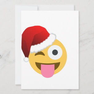 Weihnachtsclaus windet Emoji Feiertagskarte