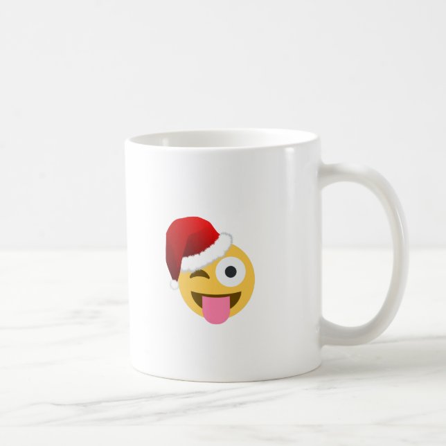 Weihnachtsclaus windet Emoji Kaffeetasse (Rechts)