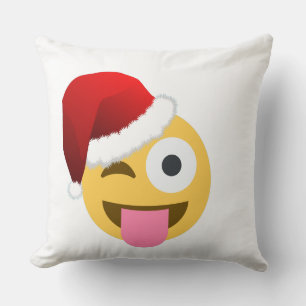 Weihnachtsclaus windet Emoji Kissen