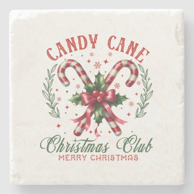 Weihnachtsclub Steinuntersetzer (Vorderseite)