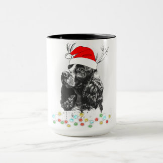 Weihnachtscocker Spaniel Hund Funny Xmas Santa Dog Tasse