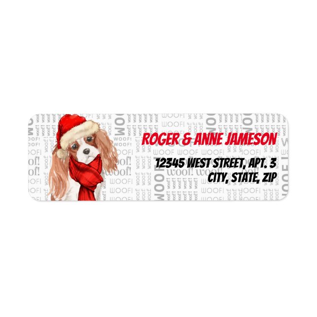 Weihnachtscocker Spaniel Hund mit Namen (Vorne)