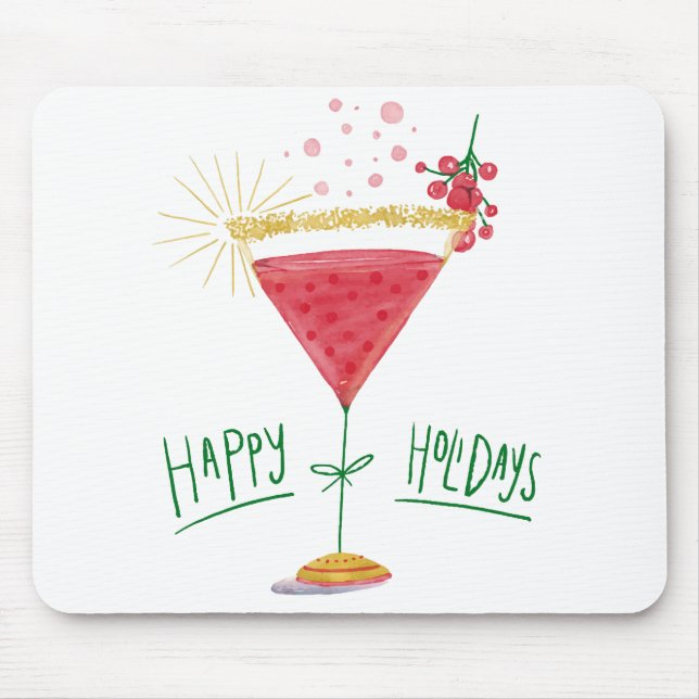 Weihnachtscocktail Mousepad (Vorne)