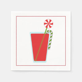 Weihnachtscocktail Napkin mit Martinool Serviette