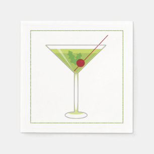 Weihnachtscocktail Napkin mit Martinool Serviette