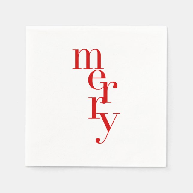 Weihnachtscocktail Napkins | Merry Serviette (Vorderseite)