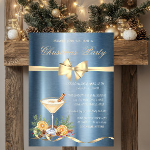 Weihnachtscocktail Orange Bow Blue Weihnachtsfest  Einladung