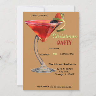 Weihnachtscocktail-Party Einladung
