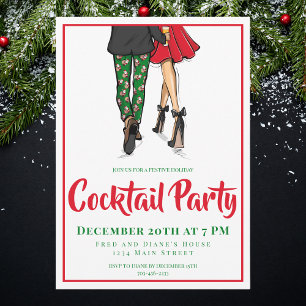 Weihnachtscocktail Party Einladung Festliche Coupe