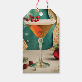 Weihnachtscocktail Party Happy Hour Geschenkanhänger