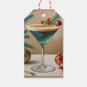 Weihnachtscocktail Party Happy Hour Geschenkanhänger