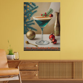 Weihnachtscocktail Party Happy Hour Poster