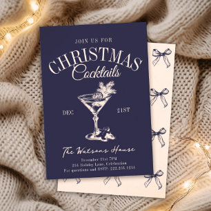 Weihnachtscocktail Party Holiday Social Club Einladung