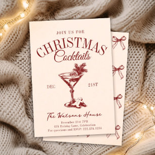 Weihnachtscocktail Party Holiday Social Club Einladung