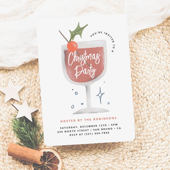 Weihnachtscocktail-Party | Spaß und festliche Getr Einladung (Von Creator hochgeladen)
