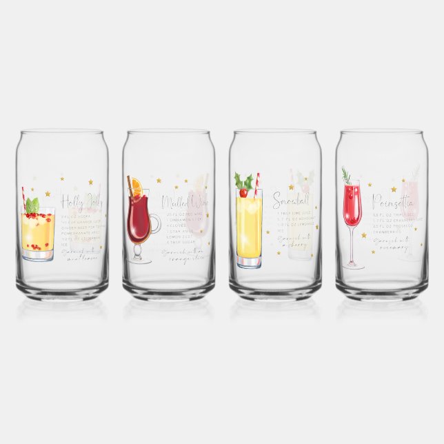 Weihnachtscocktail Rezept Set 1 Dosenglas (Vorderseite)