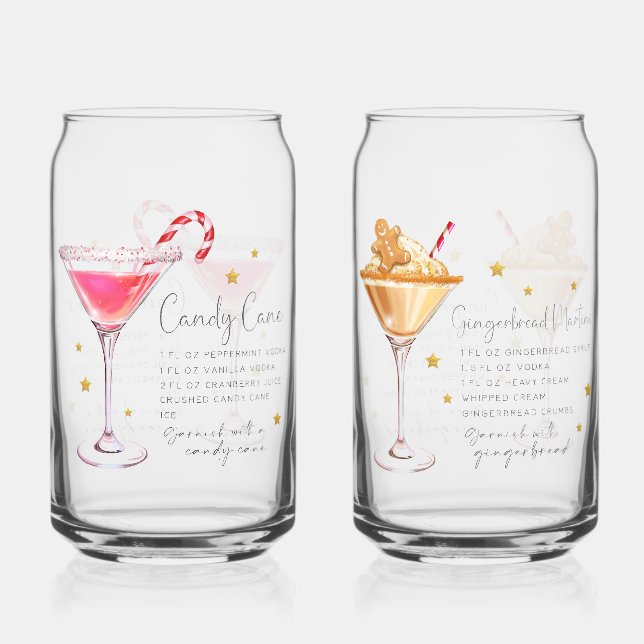 Weihnachtscocktail Rezept Set 2 Dosenglas (Vorderseite)