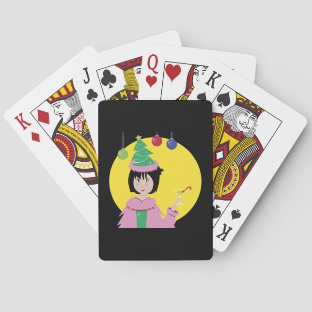 Weihnachtscocktail Spielkarten (Rückseite)