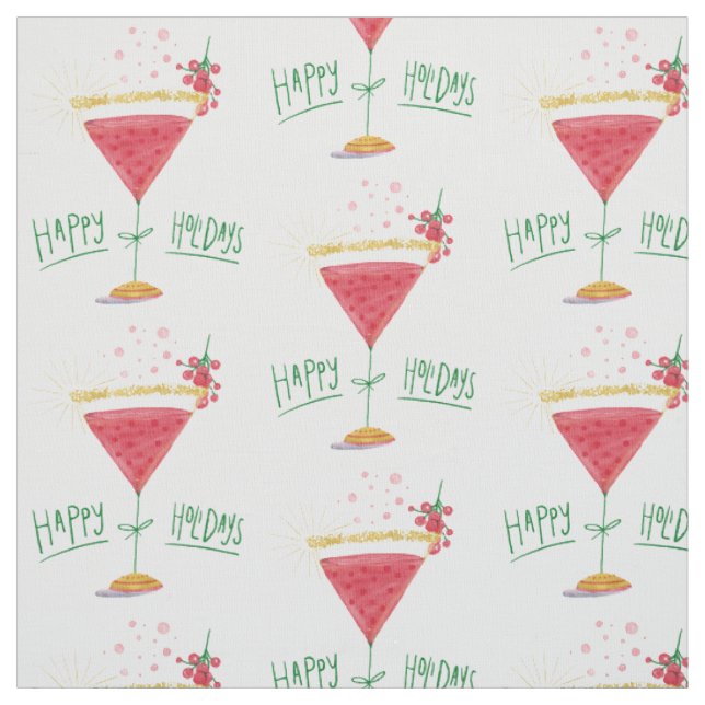 Weihnachtscocktail Stoff (Muster)