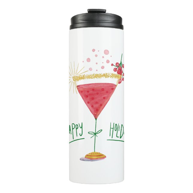 Weihnachtscocktail Thermosbecher (Vorderseite)
