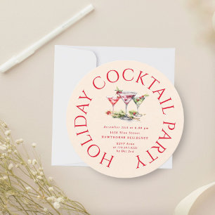 Weihnachtscocktail's Elegantes Party Einladung