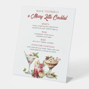 Weihnachtscocktails Fröhliches Bar Sockelschild