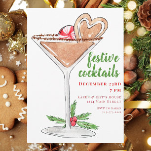 Weihnachtscocktails Martini Einladung