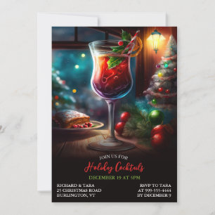 Weihnachtscocktails Party Einladung
