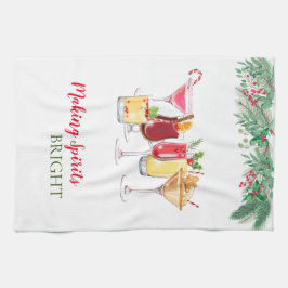 Weihnachtscocktails Urlaub Geschirrtuch