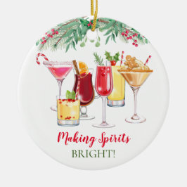 Weihnachtscocktails Urlaub Keramik Ornament