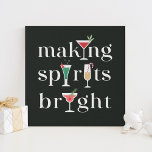 Weihnachtscocktails Wanddekor Imitate Canvas druck<br><div class="desc">Entworfen von Berry Berry Sweet. Besuchen Sie unsere Website unter www.berryberrysweet.com für moderne Schreibwaren und personalisierte Geschenke.</div>