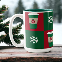 Weihnachtscoffes Schneeflocken Urlaub Gefallen