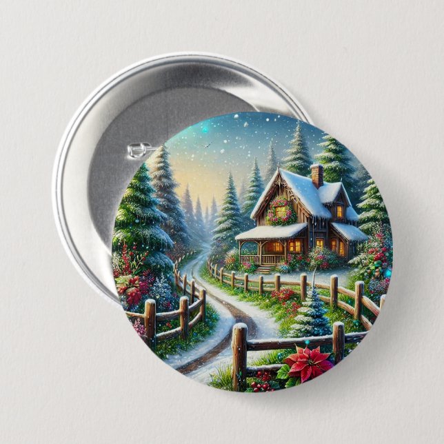 Weihnachtscollage Button (Vorne & Hinten)