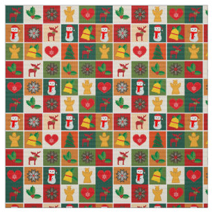 Weihnachtscollage Stoff