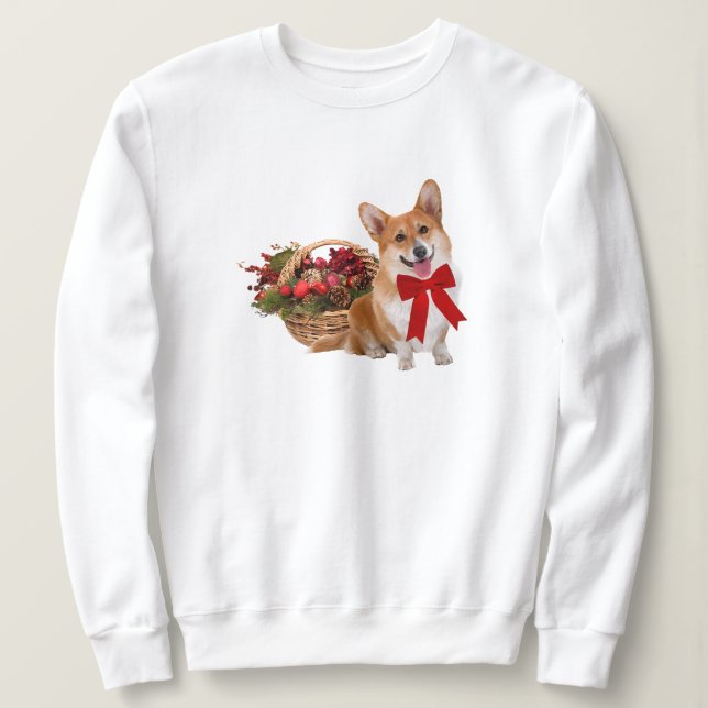 "Weihnachtscorgi-" Sweatshirt (Design vorne)