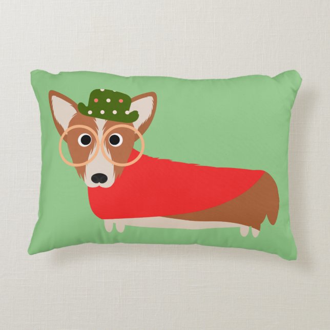 WeihnachtsCorgi Zierkissen (Rückseite)