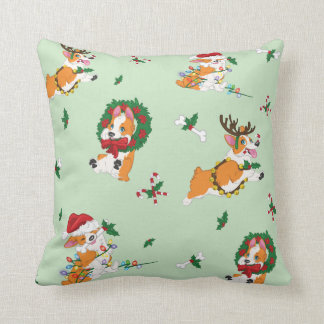 Weihnachtscorgis-Kissen Kissen
