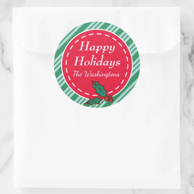 Weihnachtscreme-Aufkleber Runder Aufkleber (Tasche)