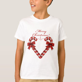 Weihnachtscreme Cane Herz Ekg Streifen Custom T-Shirt