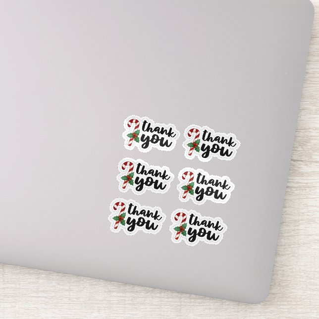 Weihnachtscreme Cane Vielen Dank, dass Sie Sticker (Detail)