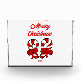 Weihnachtscreme-Canes Horizontal Foto Block