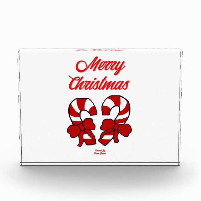 Weihnachtscreme-Canes Horizontal Foto Block (Vorderseite)