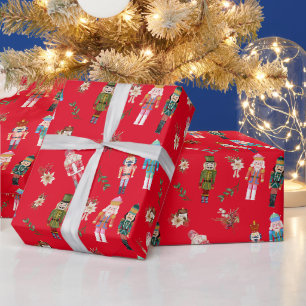 Weihnachtscreme-Collage Geschenkpapier