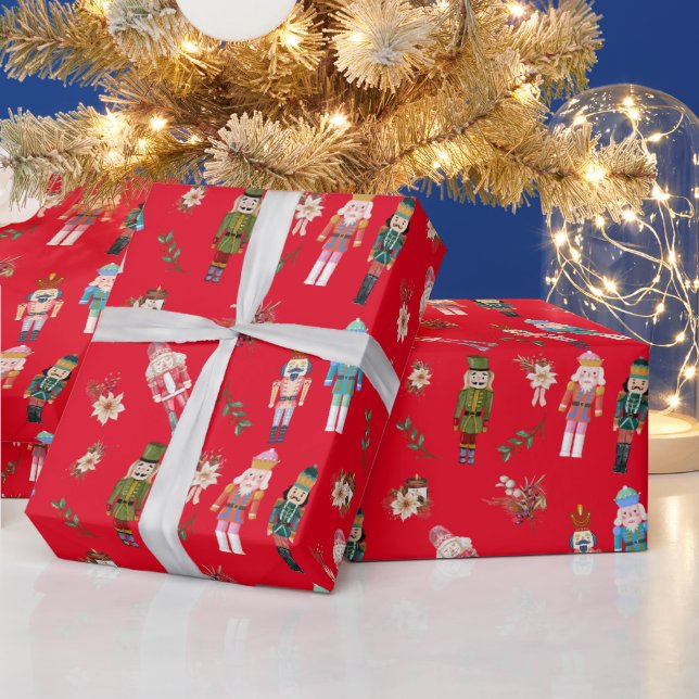 Weihnachtscreme-Collage Geschenkpapier (Feiertage)