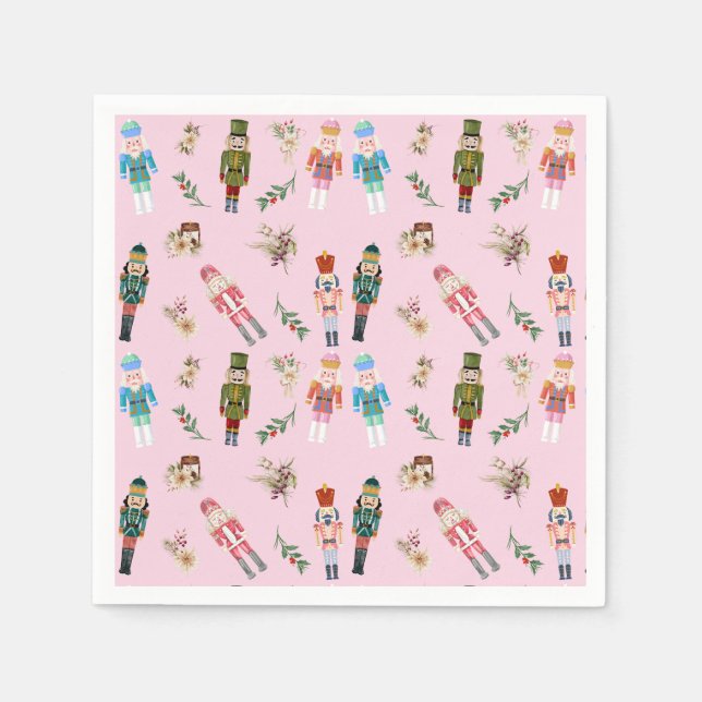 Weihnachtscreme-Collage Serviette (Vorderseite)