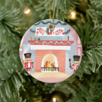 Weihnachtscreme-Feuerplatz | Merry Watercolor